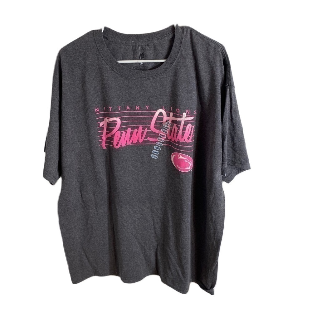 Penn State Nittany Lions T-shirt NWT XL Gray Pink Women’s Short Sleeve NCAA